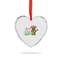 Funny Cinco De Mayo Chupacabra Heart Crystal Glass Ornament Lets Fiesta