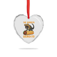 Funny Cinco De Mayo Chupacabra Heart Crystal Glass Ornament The Burrito Bandito