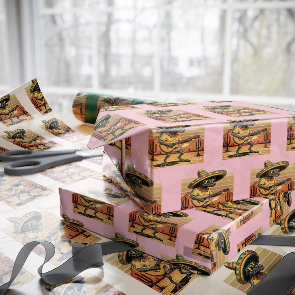 Funny Cinco De Mayo Chupacabra Wrapping Paper Roll Guitar Fiesta Gift