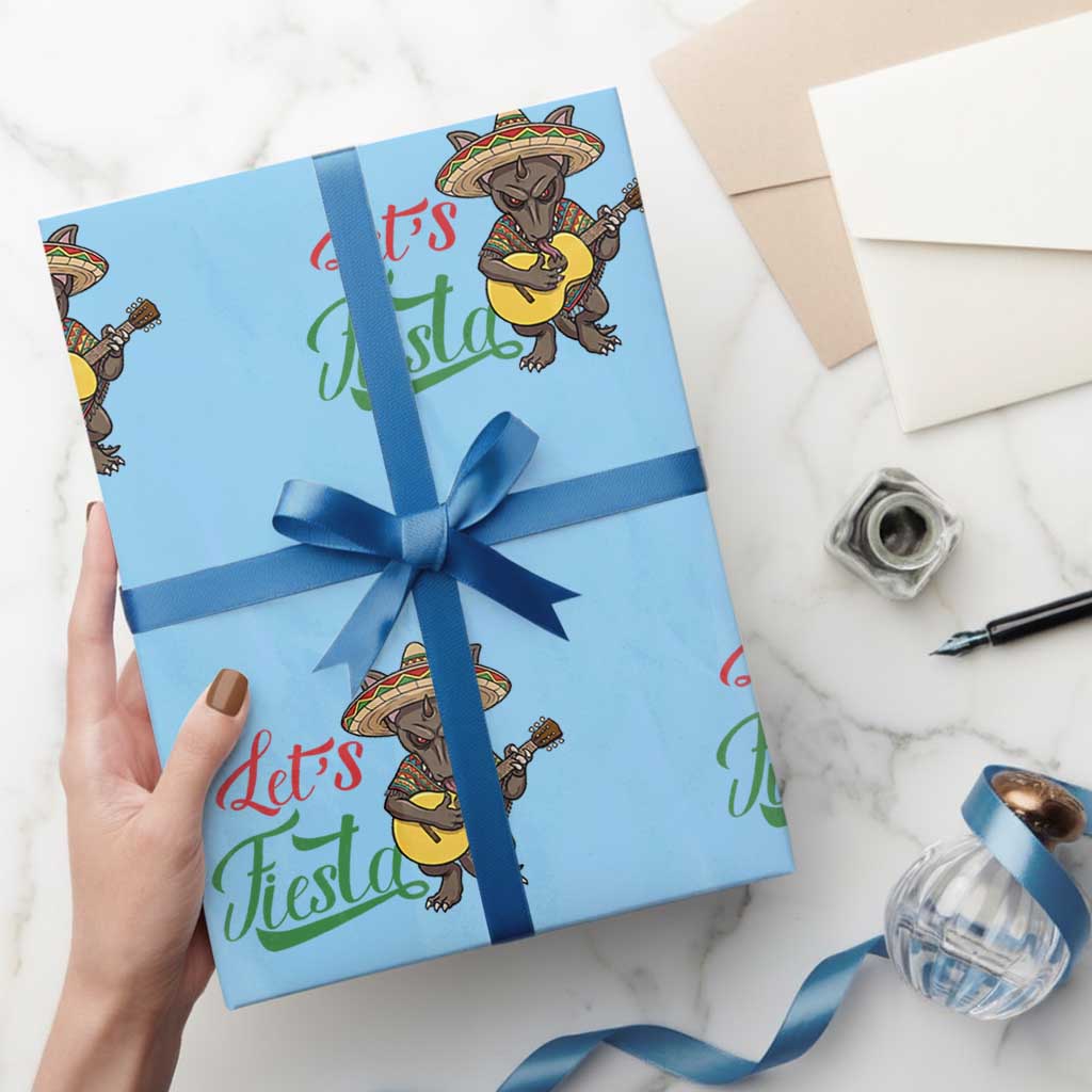 Funny Cinco De Mayo Chupacabra Wrapping Paper Roll Lets Fiesta