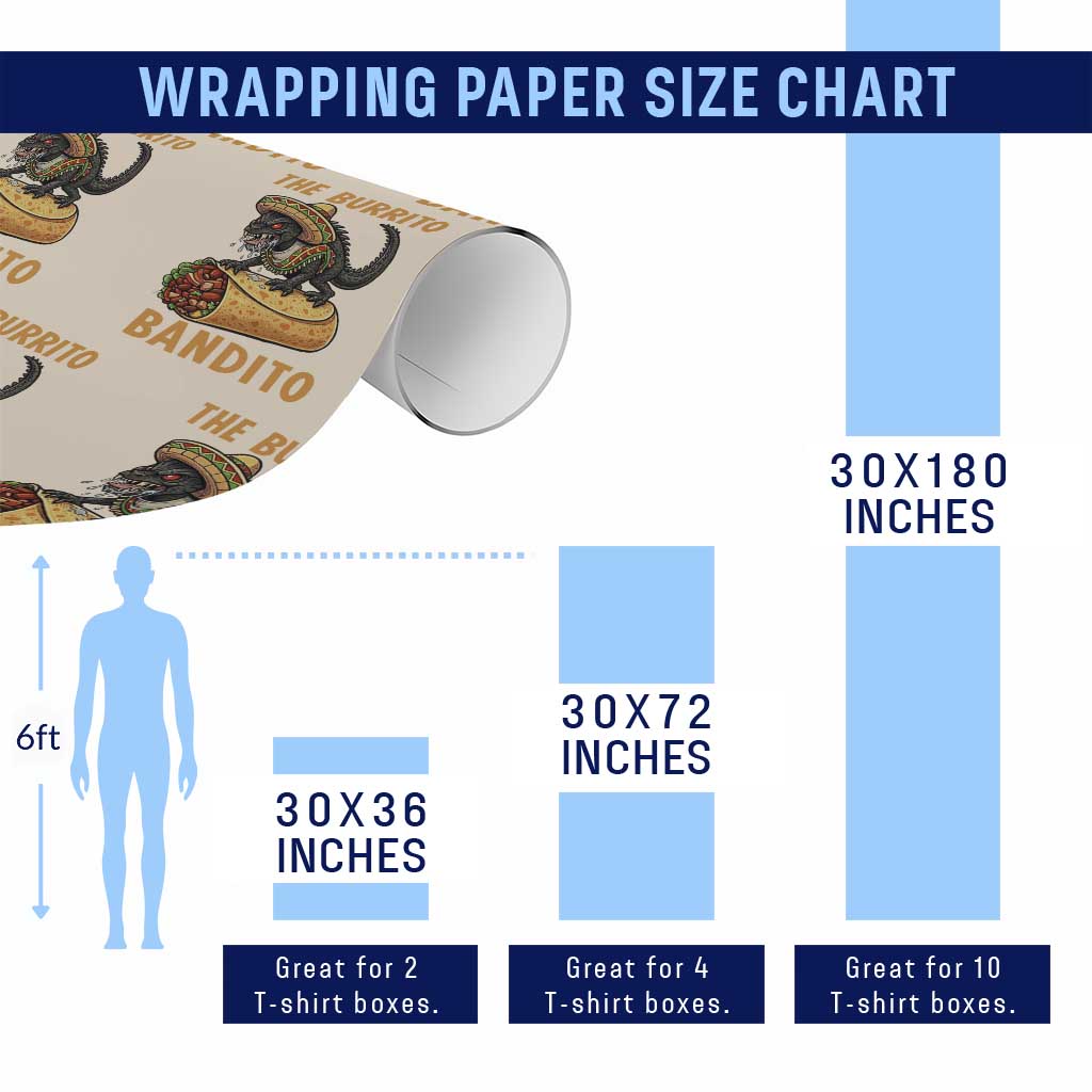 Funny Cinco De Mayo Chupacabra Wrapping Paper Roll The Burrito Bandito