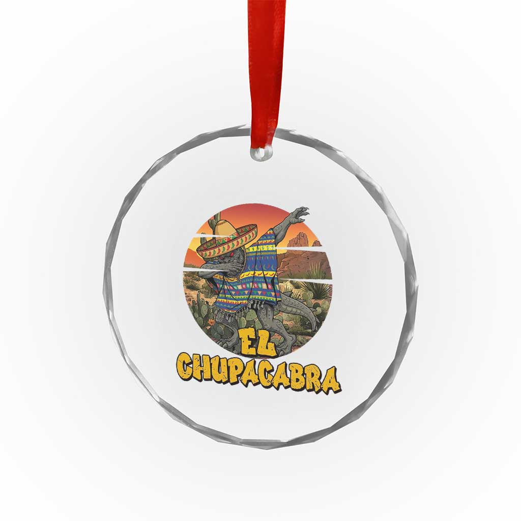Funny Cinco De Mayo Cryptid Lover Gift Crystal Glass Ornament El Squatcho Dabbing