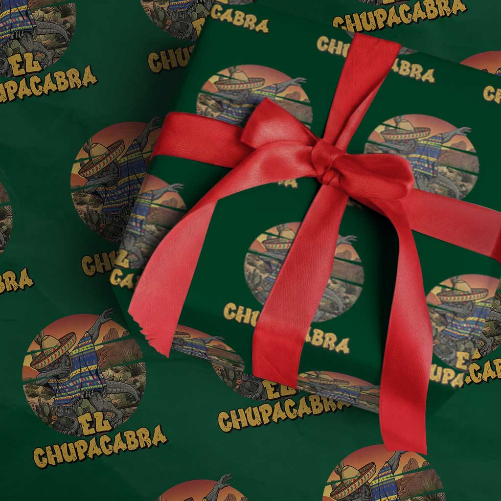 Funny Cinco De Mayo Cryptid Lover Gift Wrapping Paper Roll El Squatcho Dabbing