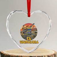 Funny Cinco De Mayo Cryptid Lover Gift Heart Crystal Glass Ornament El Squatcho Dabbing