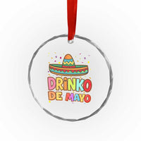 Funny Cinco De Mayo Day Drinking Fiesta Party Crystal Glass Ornament Drinko De Mayo