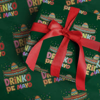 Funny Cinco De Mayo Day Drinking Fiesta Party Wrapping Paper Roll Drinko De Mayo