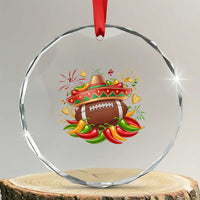 Funny Cinco De Mayo Football Crystal Glass Ornament Mexican Fiesta Party