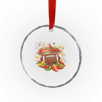 Funny Cinco De Mayo Football Crystal Glass Ornament Mexican Fiesta Party