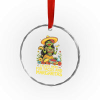 Funny Cinco De Mayo Frog Crystal Glass Ornament Just Here For Tacos And Margaritas