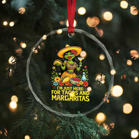 Funny Cinco De Mayo Frog Crystal Glass Ornament Just Here For Tacos And Margaritas