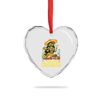 Funny Cinco De Mayo Frog Heart Crystal Glass Ornament Just Here For Tacos And Margaritas