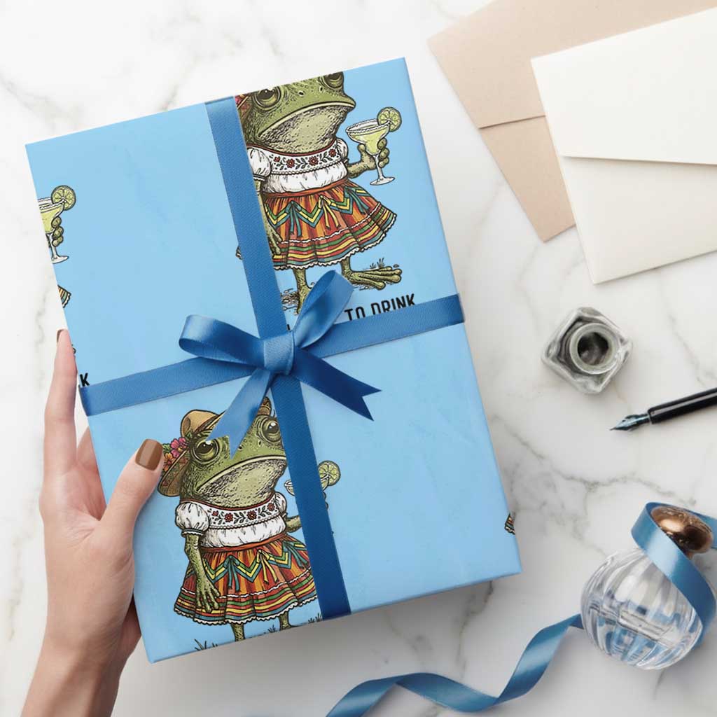 Funny Cinco De Mayo Frog Wrapping Paper Roll I Have To Drink Margs