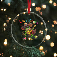 Funny Cinco De Mayo Frog Playing Guitar Crystal Glass Ornament Lets Fiesta