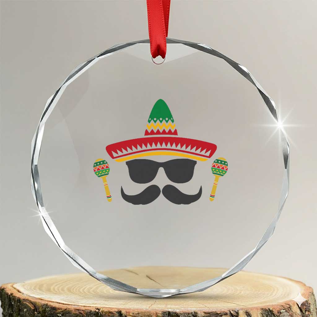 Funny Cinco De Mayo Maracas Characte Crystal Glass Ornament Fiesta Party Gift