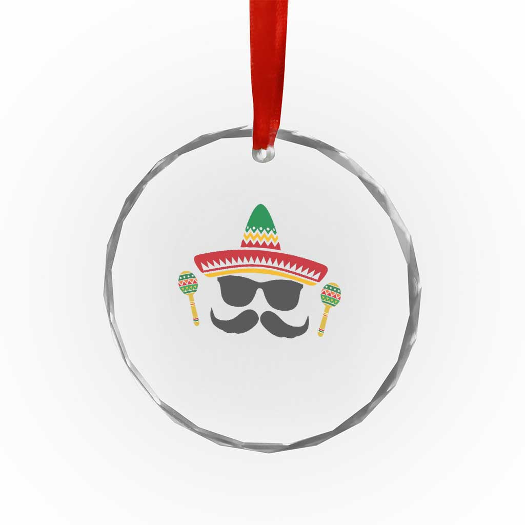 Funny Cinco De Mayo Maracas Characte Crystal Glass Ornament Fiesta Party Gift