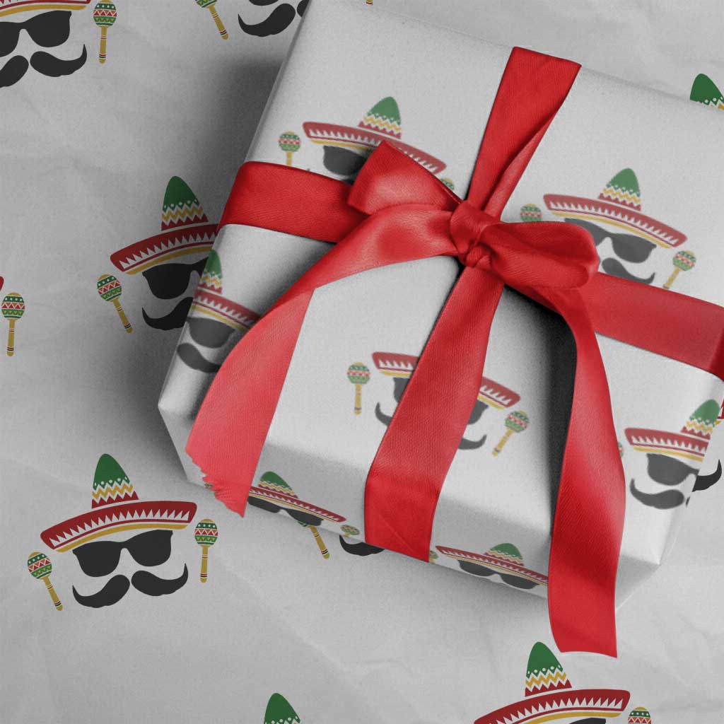 Funny Cinco De Mayo Maracas Characte Wrapping Paper Roll Fiesta Party Gift