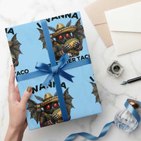 Funny Cinco De Mayo Mothman Wrapping Paper Roll I Wanna Stuff Her Taco