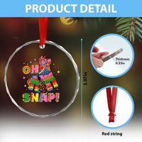 Funny Cinco De Mayo Pinata Candy Party Crystal Glass Ornament Oh Snap