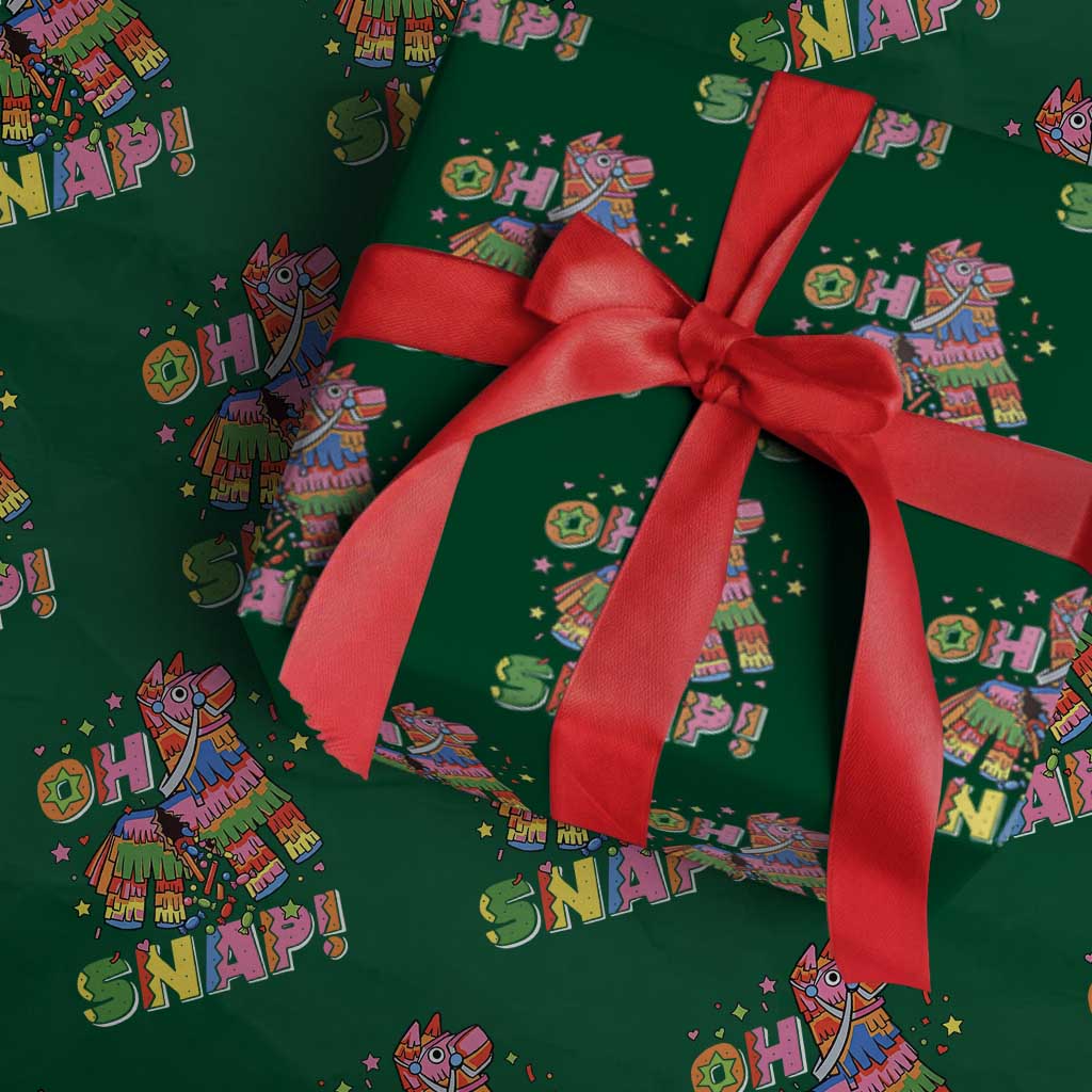 Funny Cinco De Mayo Pinata Candy Party Wrapping Paper Roll Oh Snap