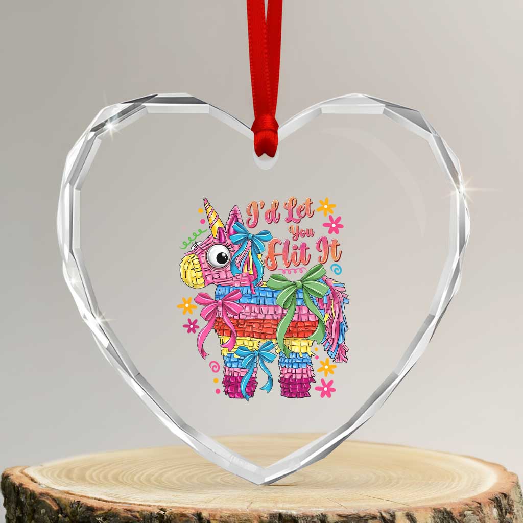 Funny Cinco De Mayo Pinata Heart Crystal Glass Ornament Id Let You Hit It