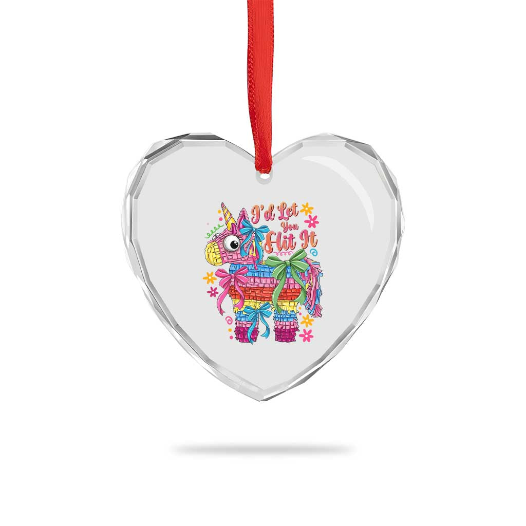 Funny Cinco De Mayo Pinata Heart Crystal Glass Ornament Id Let You Hit It