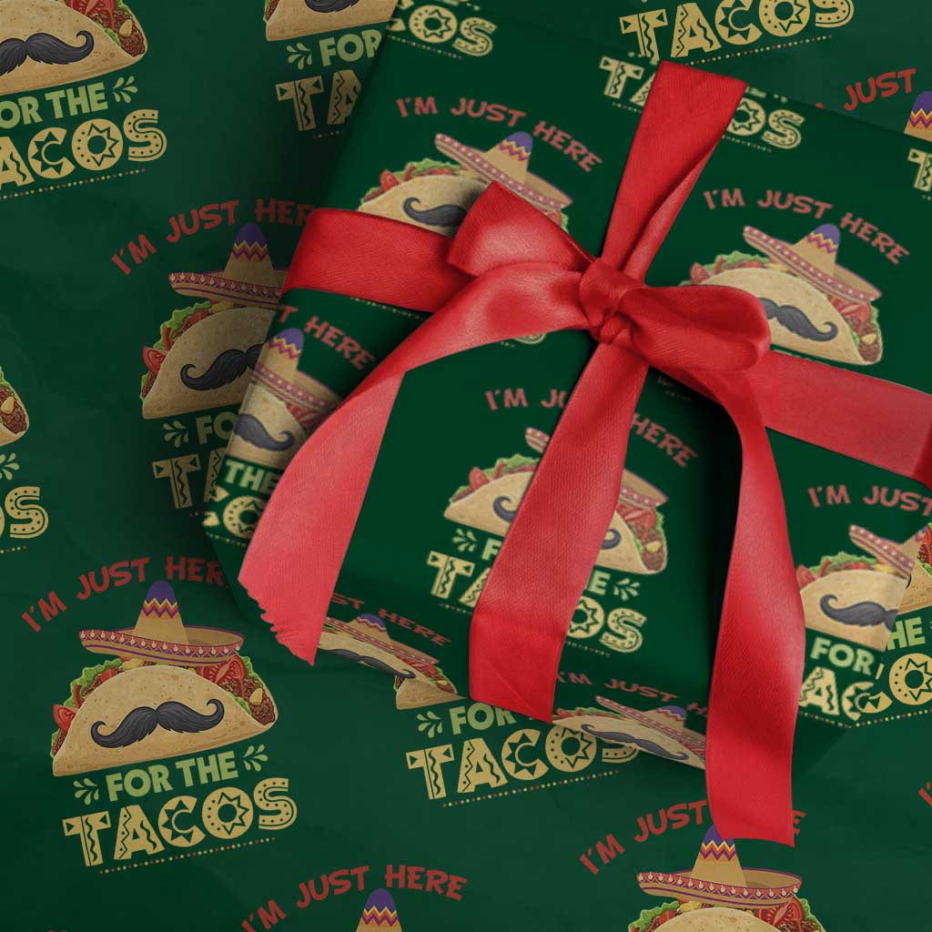 Funny Cinco De Mayo Taco Wrapping Paper Roll Just Here For The Tacos