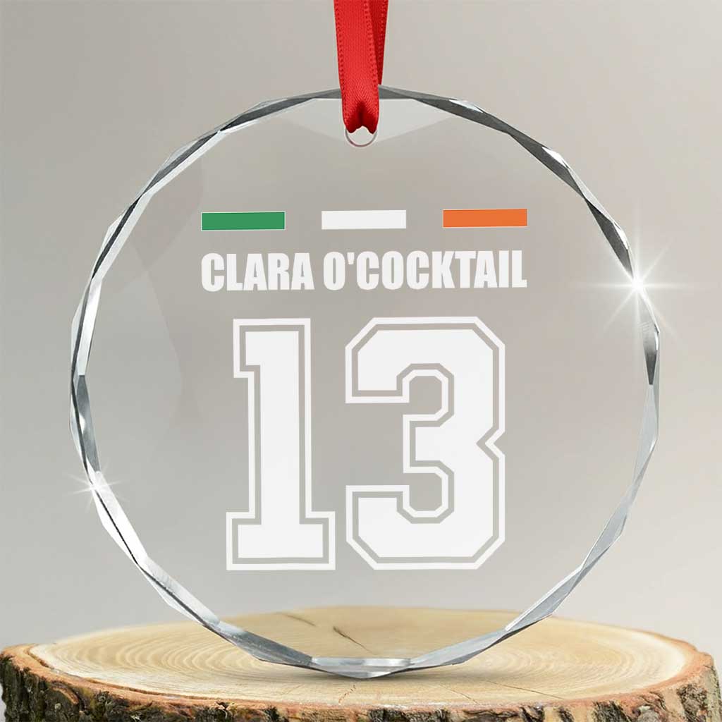 Funny Clara O'cocktail 13 Crystal Glass Ornament Irish Name Ireland Party St. Patricks Day Drinking Pub - Wonder Print Shop