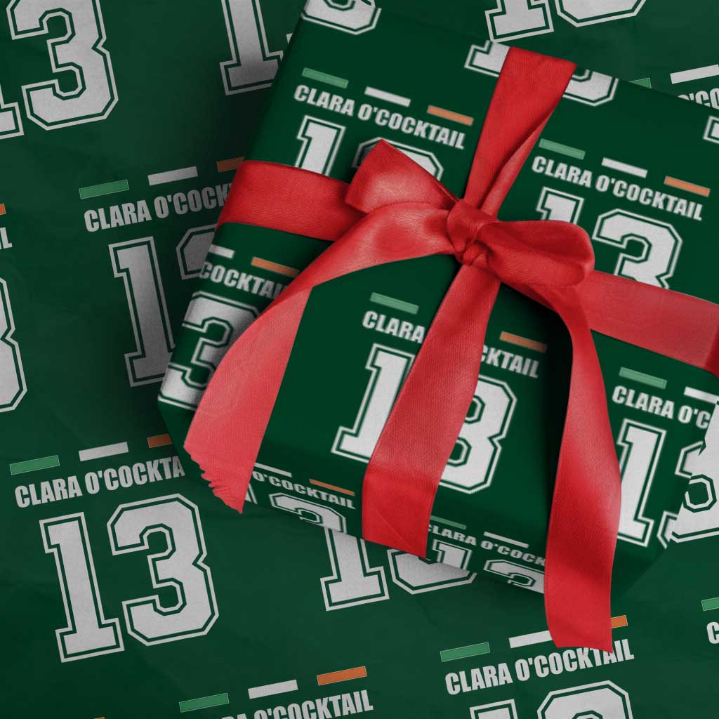 Funny Clara O'cocktail 13 Wrapping Paper Roll Irish Name Ireland Party St. Patricks Day Drinking Pub - Wonder Print Shop