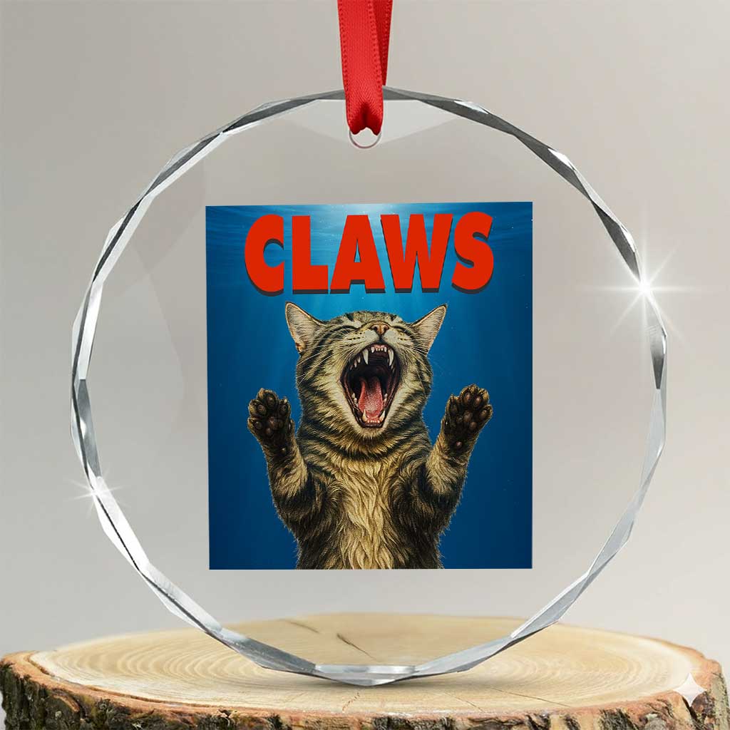 Funny Claws Cat Crystal Glass Ornament Horror Movie Parody TS12