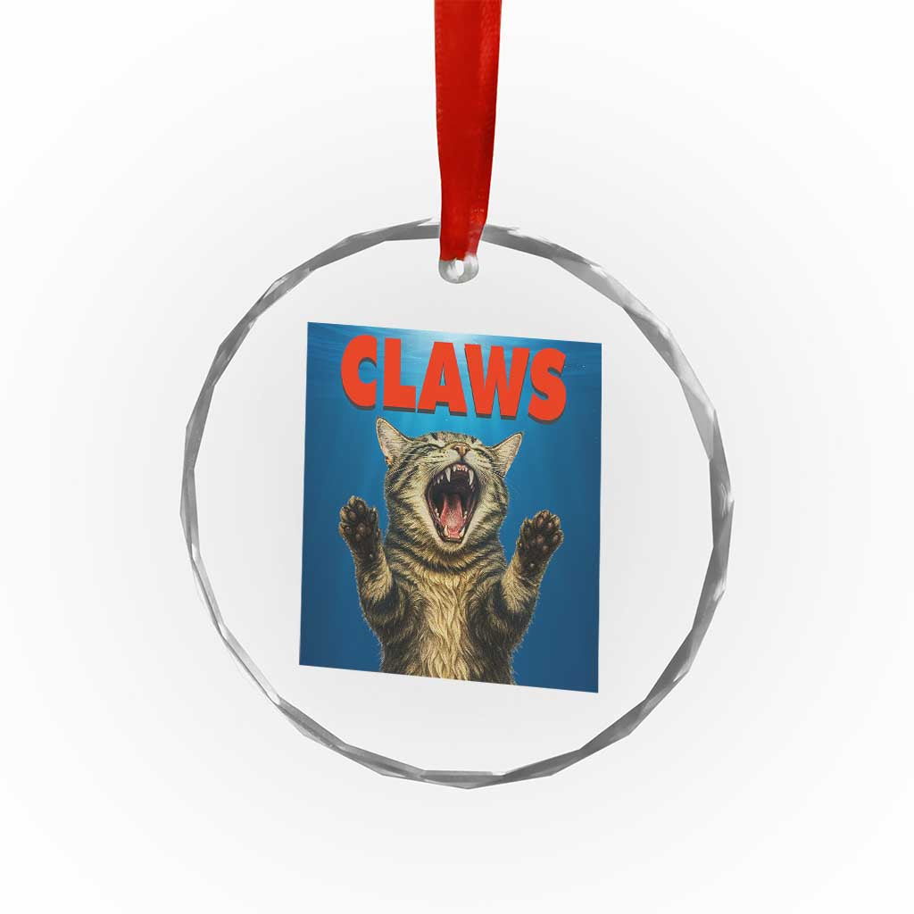 Funny Claws Cat Crystal Glass Ornament Horror Movie Parody TS12