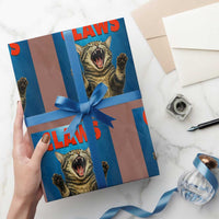 Funny Claws Cat Wrapping Paper Roll Horror Movie Parody - Wonder Print Shop