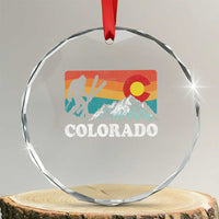 Funny Colorado Skiing Bigfoot Snow Mountain Winter Sport Crystal Glass Ornament - Wonder Print Shop