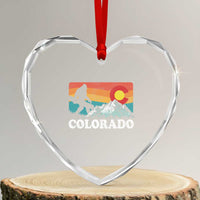 Funny Colorado Snowboarding Bigfoot Mountain Winter Sport Heart Crystal Glass Ornament - Wonder Print Shop