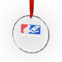 Funny Cornhole Bag Dads Club Crystal Glass Ornament