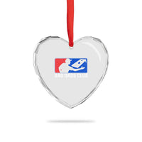 Funny Cornhole Bag Dads Club Heart Crystal Glass Ornament