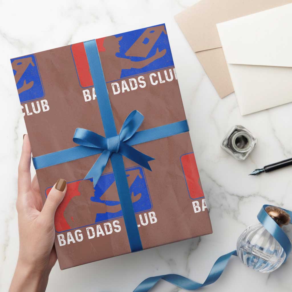 Funny Cornhole Bag Dads Club Wrapping Paper Roll
