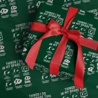 Funny Cornhole Lover Wrapping Paper Roll Things I Do In My Spare Time Bean Bag Toss Game
