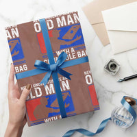 Funny Cornhole Player Wrapping Paper Roll Never Underestimate An Old Man With A Cornhole Bag