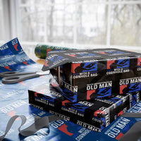 Funny Cornhole Player Wrapping Paper Roll Never Underestimate An Old Man With A Cornhole Bag