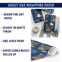 Funny Cornhole Player Wrapping Paper Roll Retro Why I Lose Game Day Bean Bag Toss Game