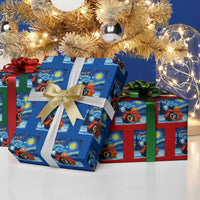Funny Couples Xmas Wrapping Paper Roll Cats Lover Starry Night - Wonder Print Shop