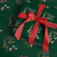 Funny Courir De Mardi Gras Wrapping Paper Roll Chasing Dem Chicks Carnival