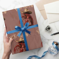 Funny Cowboy Crawfish Wrapping Paper Roll Yee Claw Funny Crawfish Cajun Seafood Festival