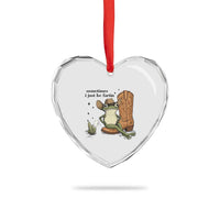 Funny Cowboy Frog Heart Crystal Glass Ornament Sometimes I Just Be Fartin - Wonder Print Shop