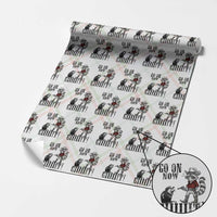 Funny Cowboy Raccoon Opossum Wrapping Paper Roll Go On Now Git - Wonder Print Shop