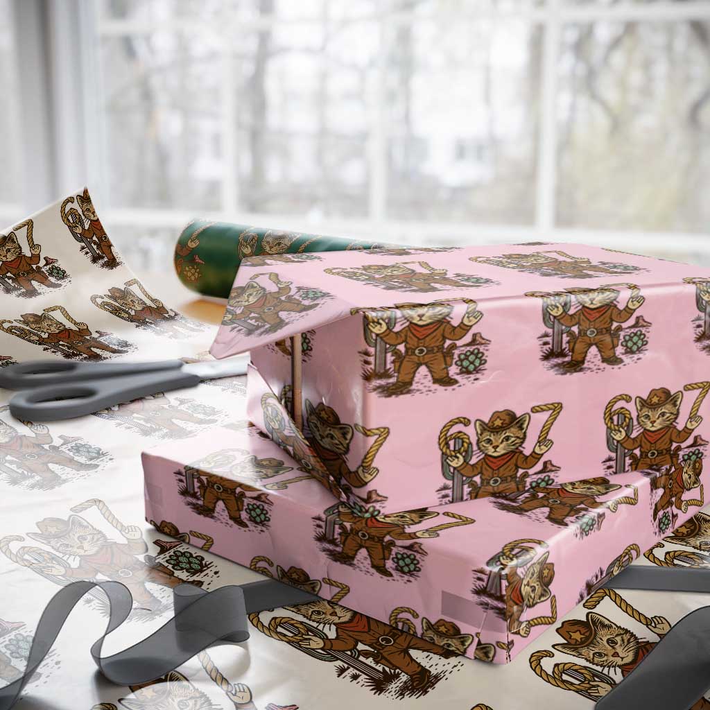 Funny Cowcat Six Seven Meme Wrapping Paper Roll Gen Alpha 67 Trend Gift - Wonder Print Shop