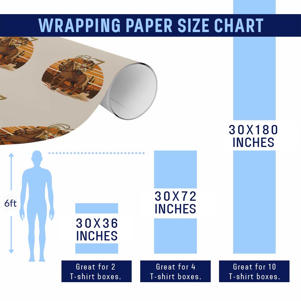 Funny Cowcat Six Seven Meme Wrapping Paper Roll Western 67 Trend Gift - Wonder Print Shop
