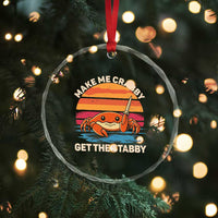 Funny Crab Meme Y2K Crystal Glass Ornament Make Me Crabby Get The Stabby - Wonder Print Shop
