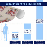 Funny Crab Tropical Summer Vacation Gift Wrapping Paper Roll Striped Summer Beach Vibes