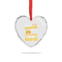 Funny Craft Crew Beer Homebrewers Heart Crystal Glass Ornament Home Brewing Makes Day Drinking Socially Accepted Brewery Fans